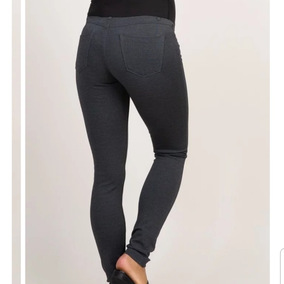 Gray maternity jeggings - Picture 3 of 7